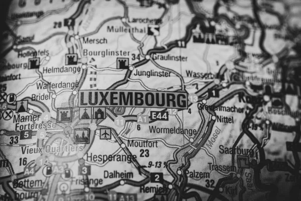 Luxemburgo Mapa Europa —  Fotos de Stock