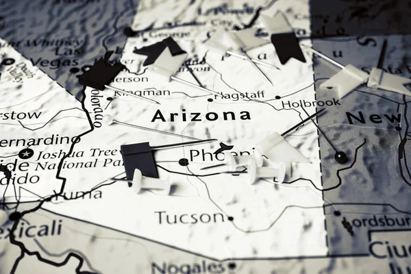 Arizona on the map of USA