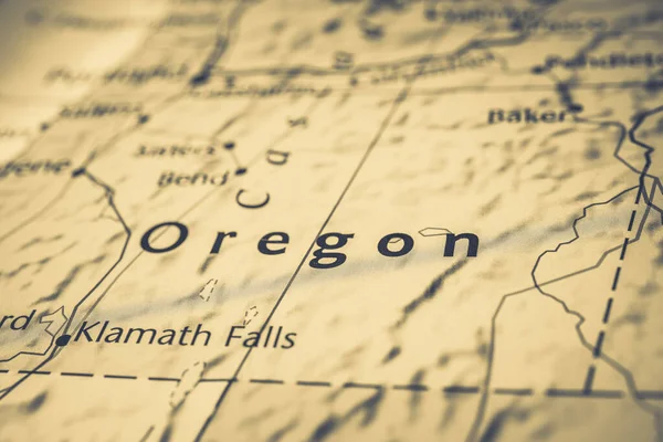 Oregon Mapě Usa — Stock fotografie