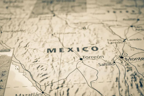 Mexiko Auf Der Karte Von Amerika — Stockfoto