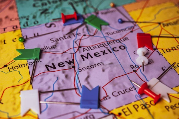 New Mexico Auf Der Karte Der Usa — Stockfoto