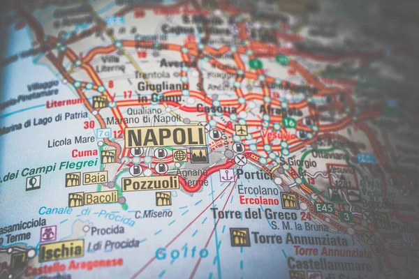 Napoli Sur Carte Europe — Photo