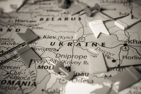 Ukraine Political Map Europe — Stock Photo, Image