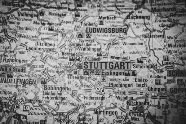 Stuttgart Europe Map — Stock Photo, Image