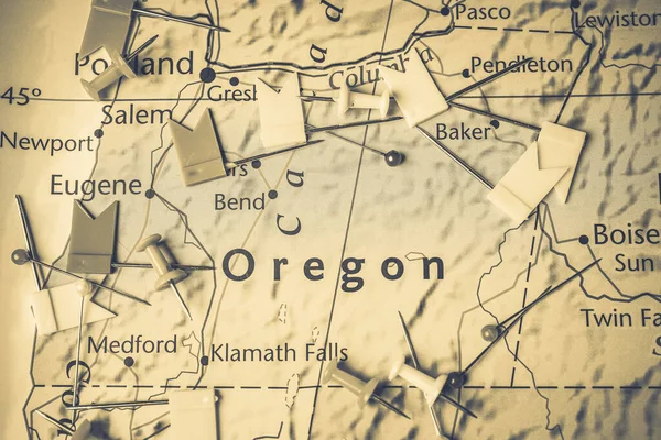 Oregon Mapě Usa — Stock fotografie