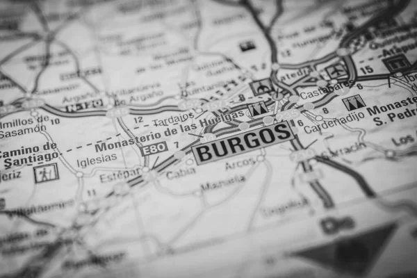 Burgos Europe Map — Stock Photo, Image