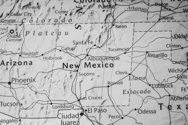 美国地图上的新墨西哥 — 图库照片