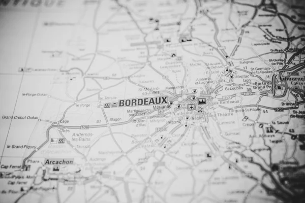 ヨーロッパ地図上のボルドー — ストック写真