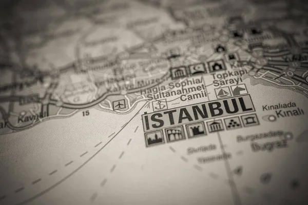 Istanbul Sulla Mappa Europa — Foto Stock