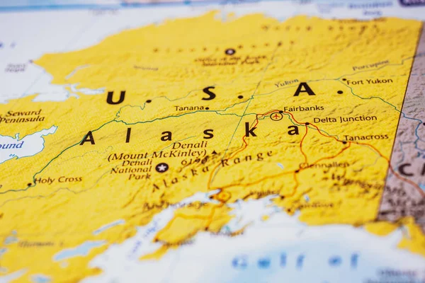 Aljaška Mapě Usa — Stock fotografie