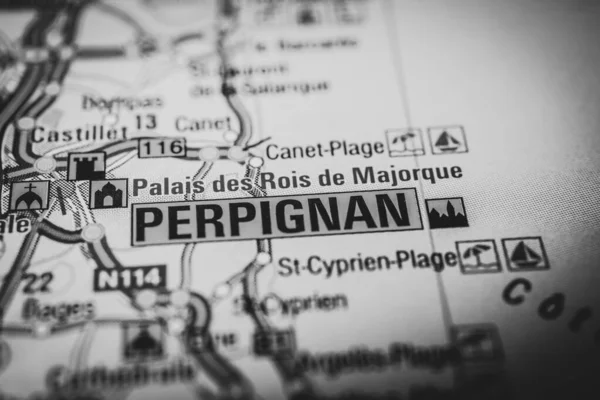 Perpignan Europe Map — Stock Photo, Image