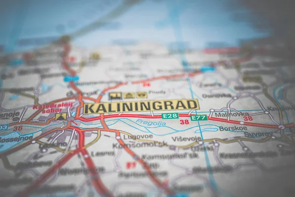 Kaliningrad Sur Carte Europe — Photo