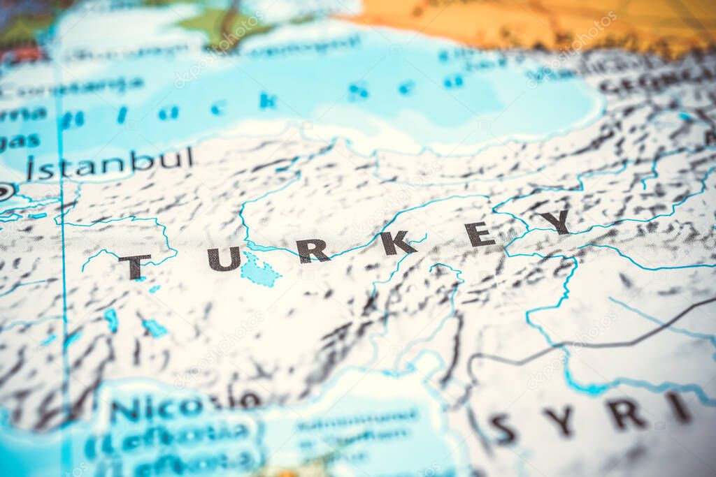 Turkey on map of Europe