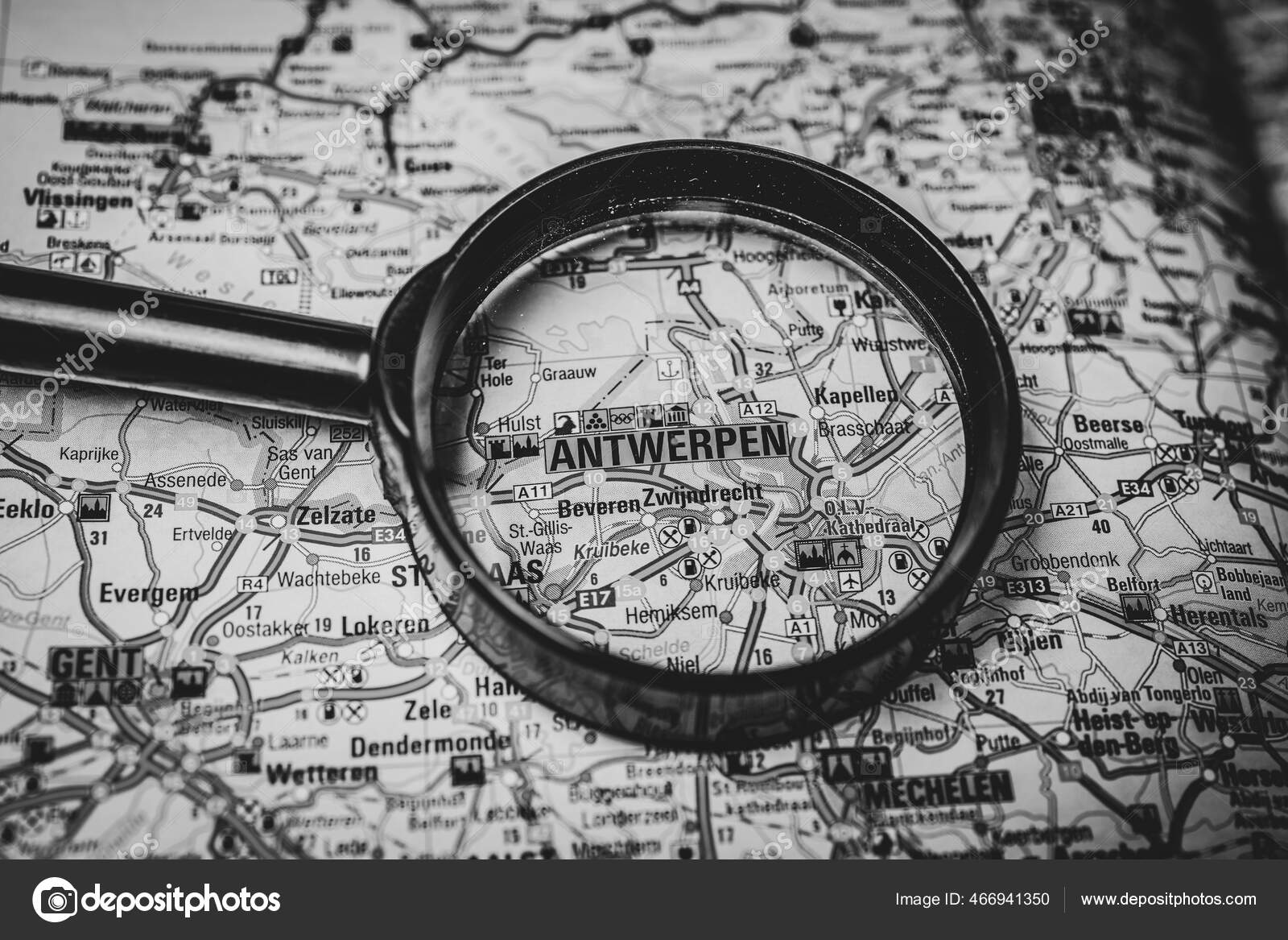 Antwerpen Europe Map Stock Photo by ©aallm 466941350