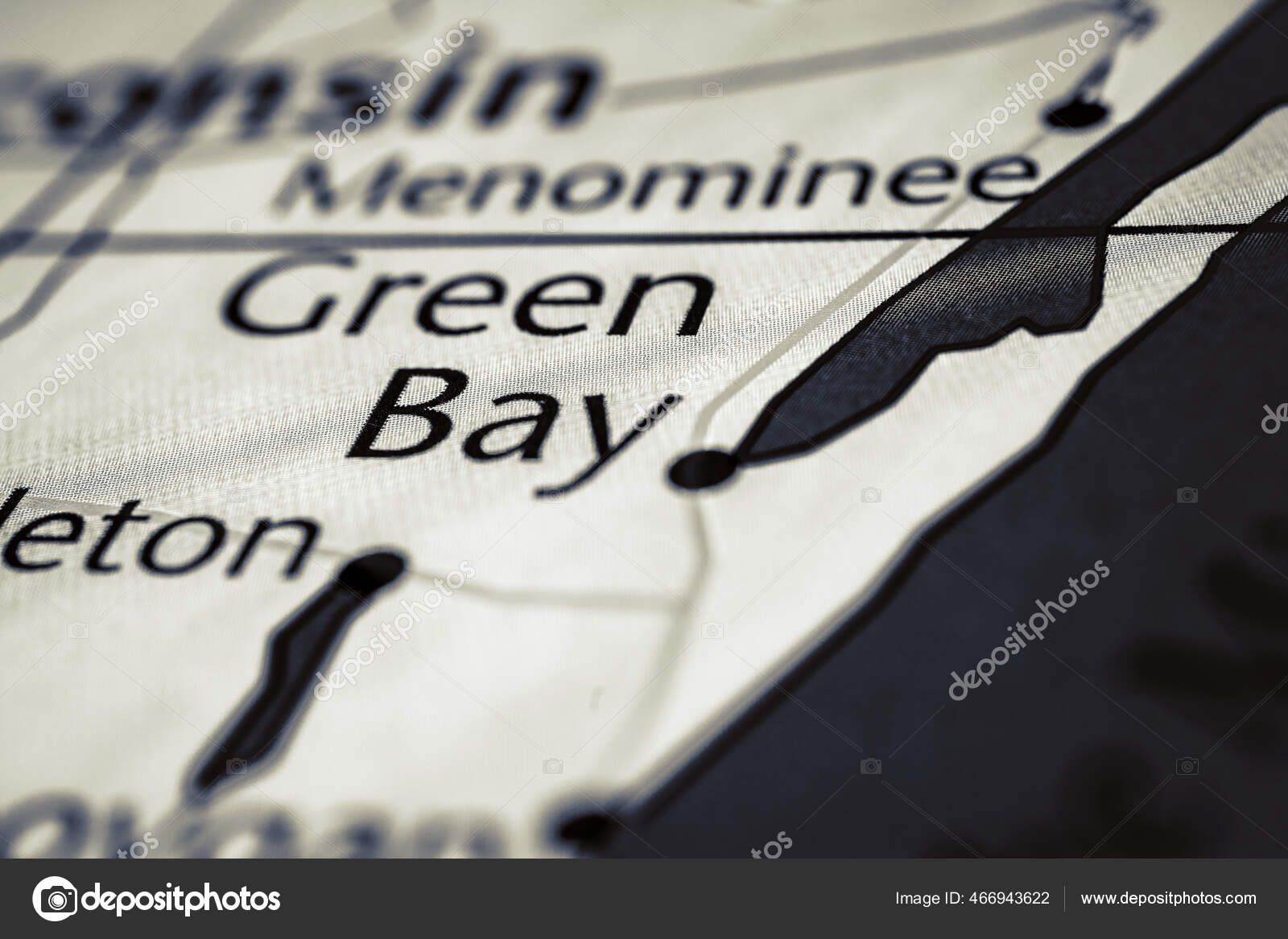 Green Bay Usa Map — Stock Photo © aallm 466943622