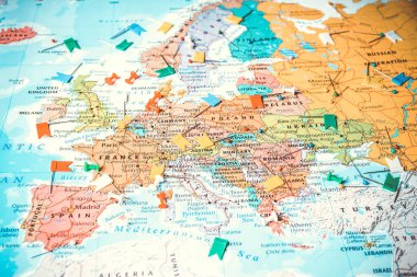 Avrupa 'nın yüksek detaylı siyasi haritası