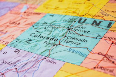 ABD haritasında Colorado
