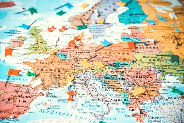 Alta Mappa Politica Dettagliata Dell Europa — Foto Stock