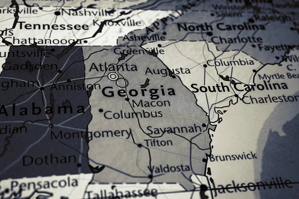 Georgia Mapa Estados Unidos —  Fotos de Stock