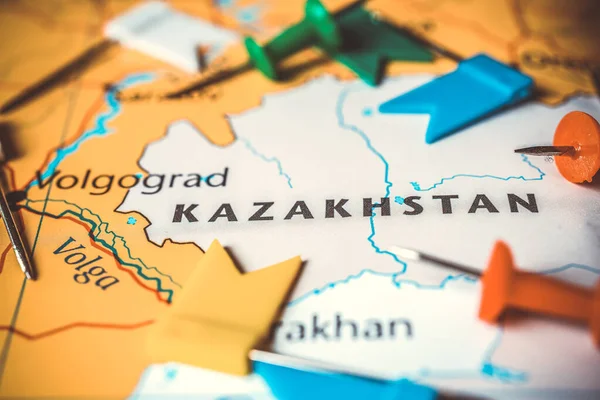 Kazakhstan on map of Europe