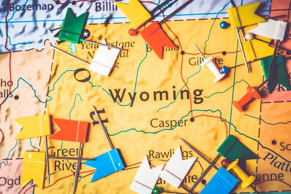 Abd Haritasında Wyoming — Stok fotoğraf