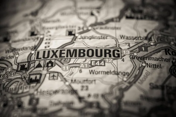 Luxemburgo Mapa Europa —  Fotos de Stock
