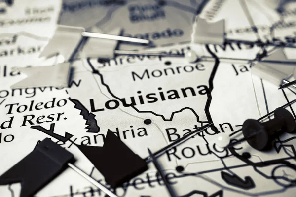 Louisiana Estado Mapa Estados Unidos América — Fotografia de Stock