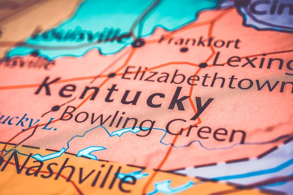 Kentucky Usa Kartan — Stockfoto