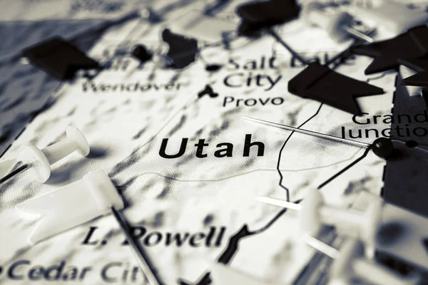 Utah Mapa Estados Unidos América — Fotografia de Stock