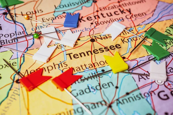 Tennessee Mapa Estados Unidos — Foto de Stock