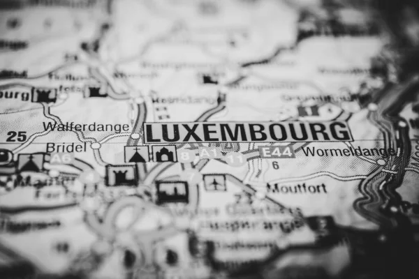 Luxemburgo Mapa Europa —  Fotos de Stock