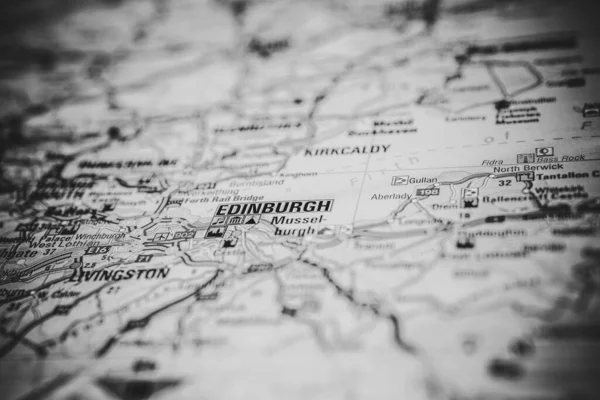 Edimburgo Mapa Europa —  Fotos de Stock