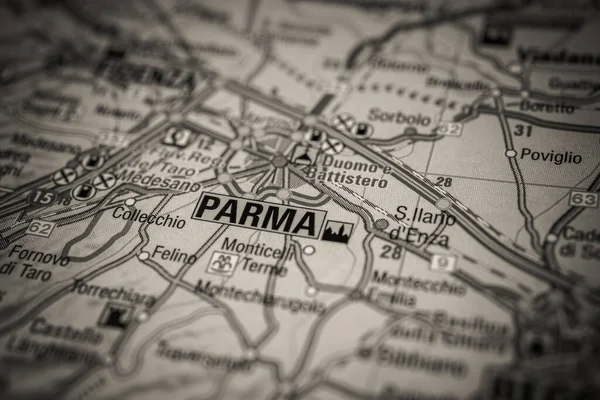 Parma Mapa Europa — Foto de Stock