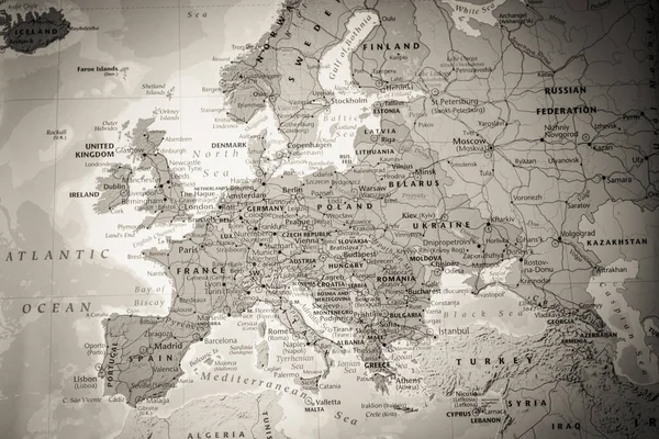 Velmi Podrobná Politická Mapa Evropy — Stock fotografie