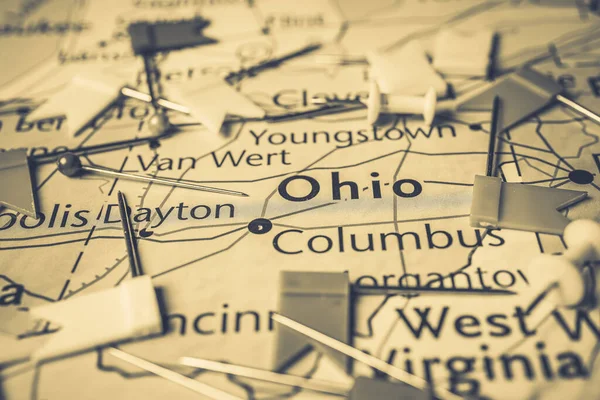 Ohio Estado Mapa —  Fotos de Stock