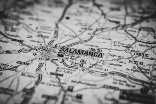 Salamanca Europe Map — Stock Photo, Image