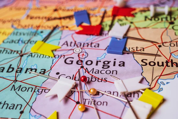 Georgia Mapa Estados Unidos — Foto de Stock