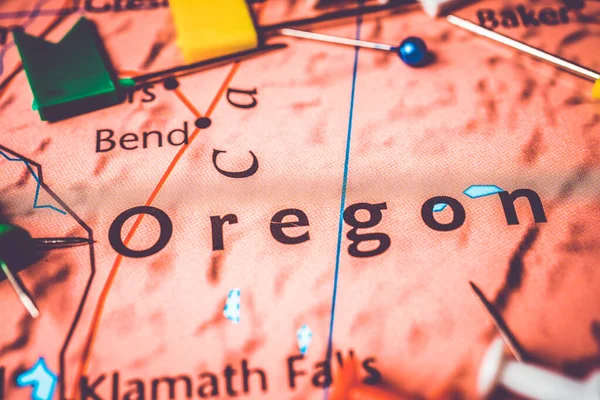 Oregon Mapě Usa — Stock fotografie