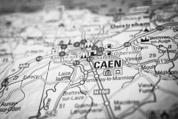 Caen Mapa Europa Fondo — Foto de Stock