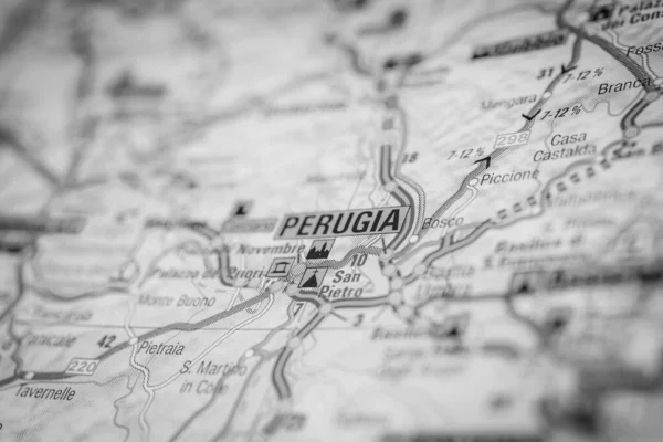Perugia Europe Map — Stock Photo, Image