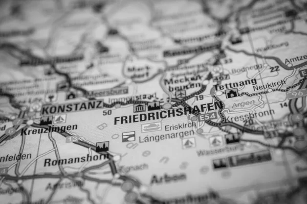 Friedrichshafen Europe Map — Stock Photo, Image