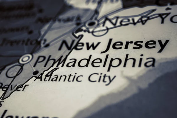 Nueva Jersey Mapa Estados Unidos — Foto de Stock