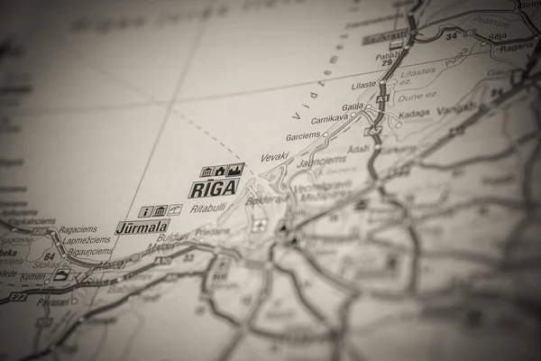 Riga Europe Map — Stock Photo, Image