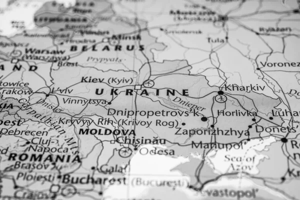 Ukraine Political Map Europe — Stock Photo, Image