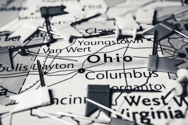 Ohio Estado Mapa —  Fotos de Stock