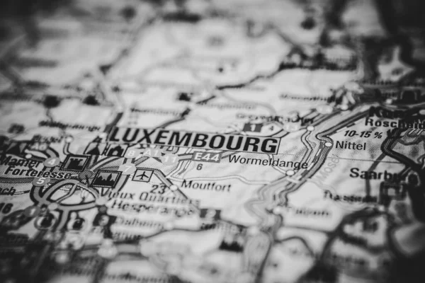 Luxemburgo Mapa Europa —  Fotos de Stock