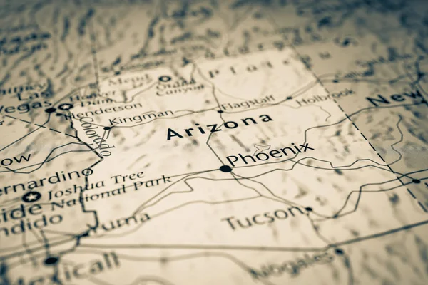 Arizona on the map of USA