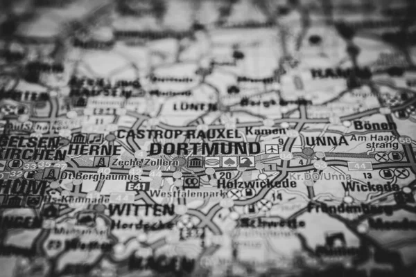 Dortmund Mapa Europa — Foto de Stock