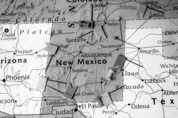 New Mexico Kaart Van Verenigde Staten — Stockfoto
