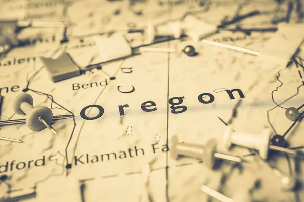 Oregon Mapě Usa — Stock fotografie